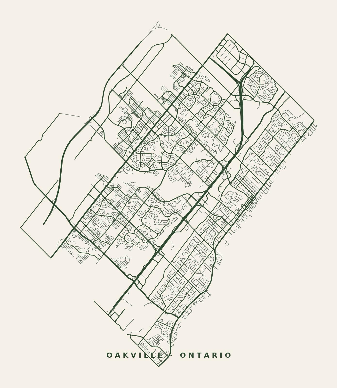 Oakville service area map